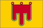 Le symbole du drapeau de l'Auvergne est le gonfanon, issu de la bannire porte par Eustache III durant la conqute de Jrusalem. Cette forme particulire rappelle un vtement qu'utilisaient les paysans durant la traite des vaches afin de se protger les cuisses et l'entre-jambes.
