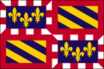 Le drapeau est issu directement des armes des ducs de Bourgogne. Les ducs possdaient un trs grand nombre de bannires armories et d'enseignes de guerre. Quelques unes se retrouvent sur le drapeau actuel.
