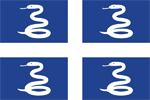 La Martinique utilise comme drapeau un pavillon qui ft mis en place au 18em sicle. Celui ci prsente quatre serpents typiques de la rgion, la vipre de Martinique.
